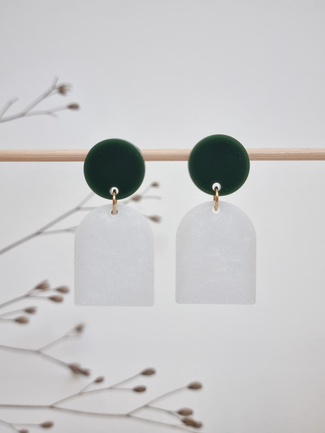 Puce et arche : Kaki et blanc nacré