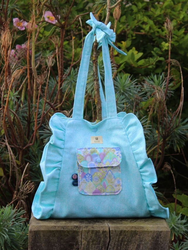 Sac à volants Pêche  - 99% upcyclé, fabriqué en Occitanie