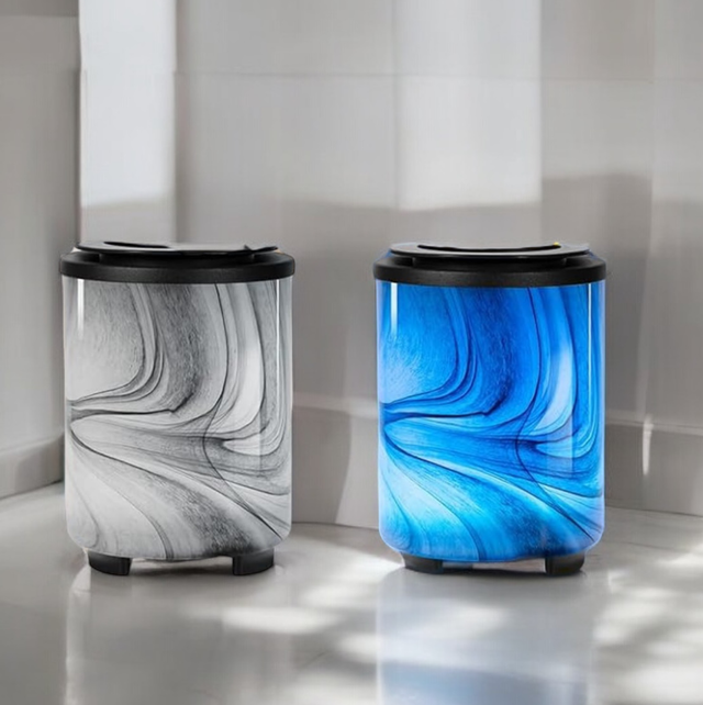 Grey Swirl Glass Electric Wax Warmer