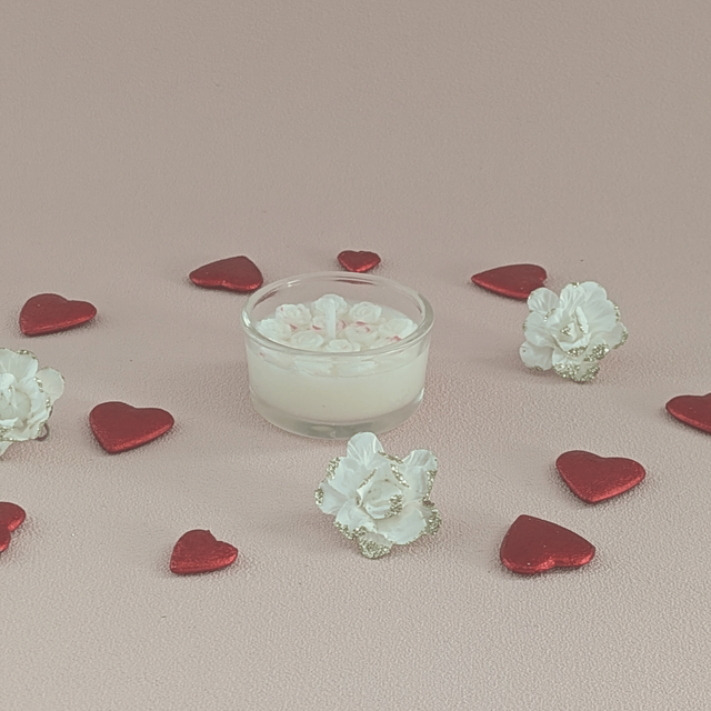 🕯️ Bougie chauffe-plat rose 16g – Musc Blanc