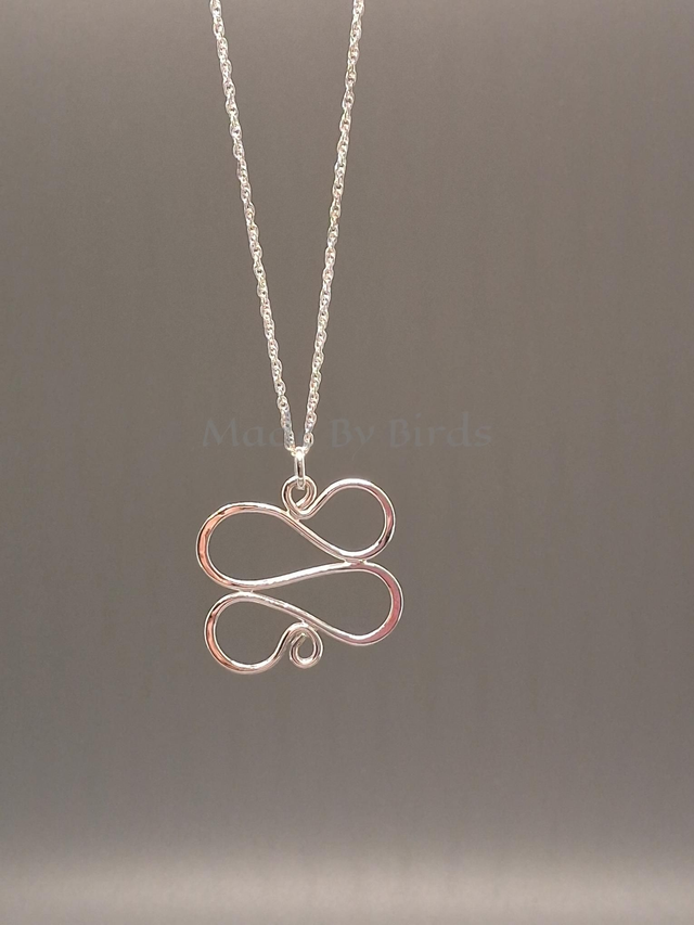 Sterling Silver Swirl Pendant Necklace