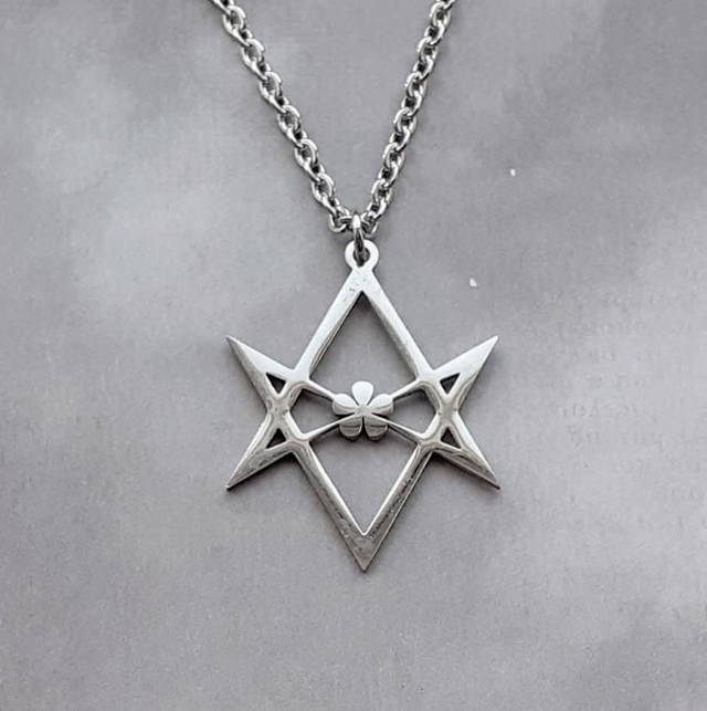 Unicursal Hexagram Steel Necklace 