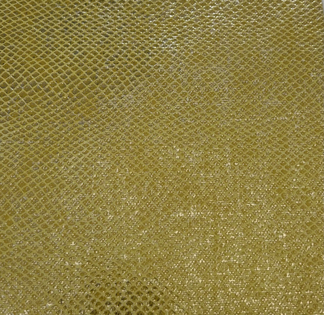 Chute de cuir Jaune doré imitation serpent (S5)