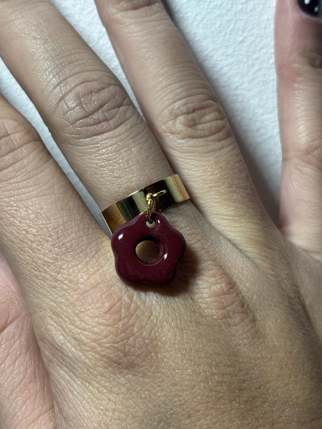 Doré 6mm Pampille Bordeaux