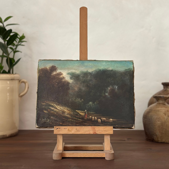 la bergère, huile sur toile par A. Herbold