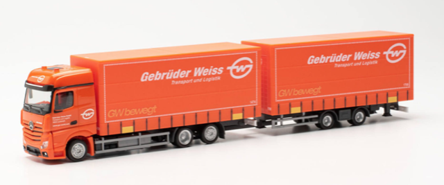 Mercedes Benz Actros Bigspace 18 Volumen-Hängerzug „Gebrüder Weiss“ Herpa 1:87
