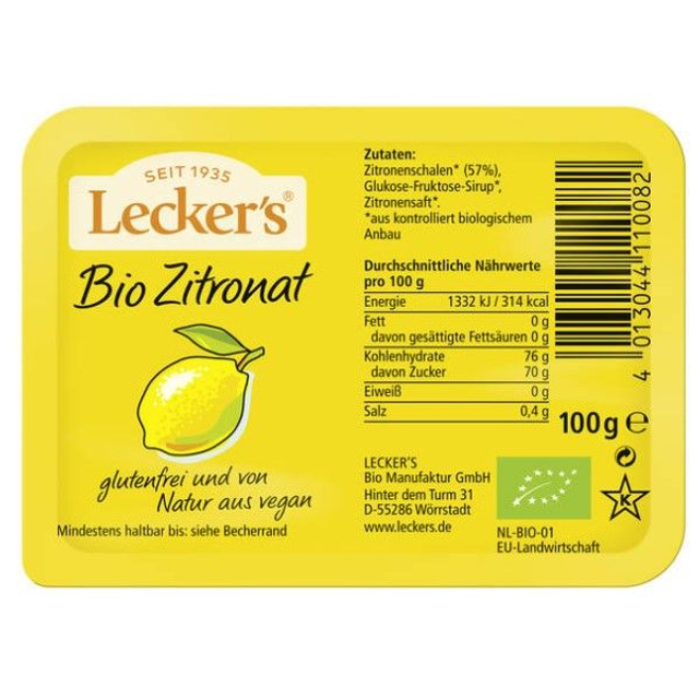 Leckers Zitronat 100g Packung