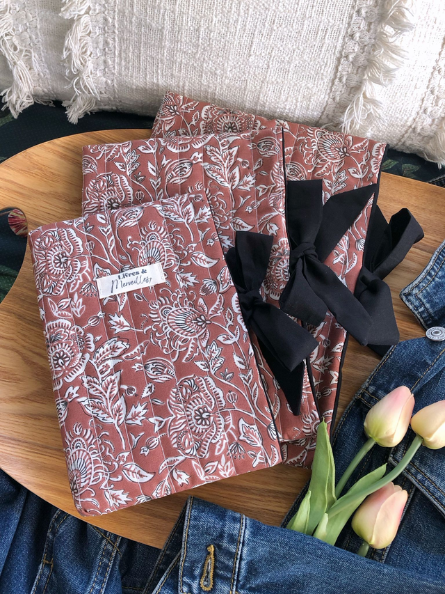 Pochette à livres en coton Indira ouverture latérale