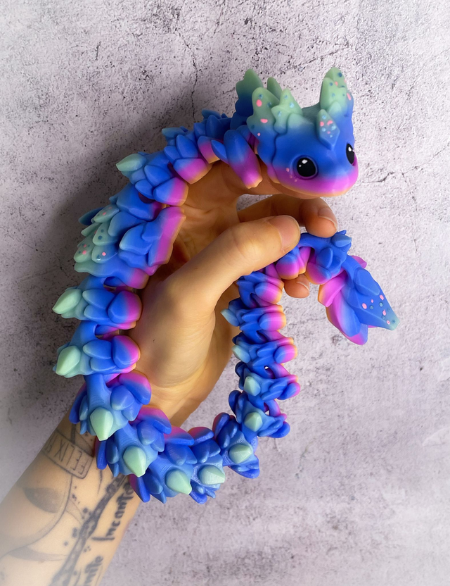 Drak Rubikoro Rainbow modrý