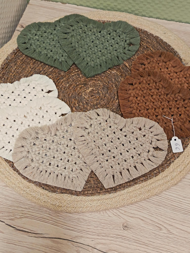 Dessous de verre coeur