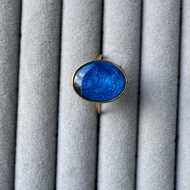 Blue Magma Gold Ring