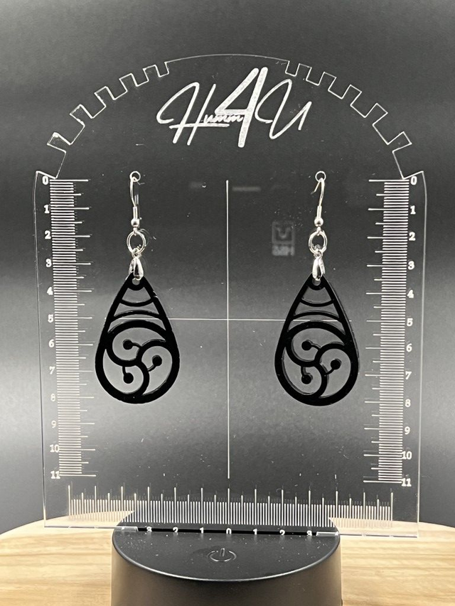 Oorbellen met BDSM symbool peervormig