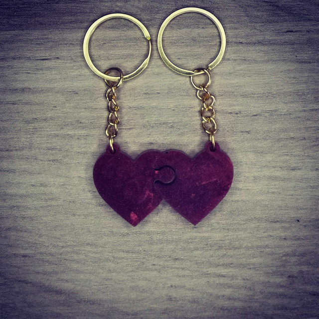 Double cœurs rouges 