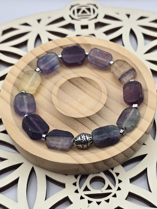 Bracelet Fluorite rectangle 
