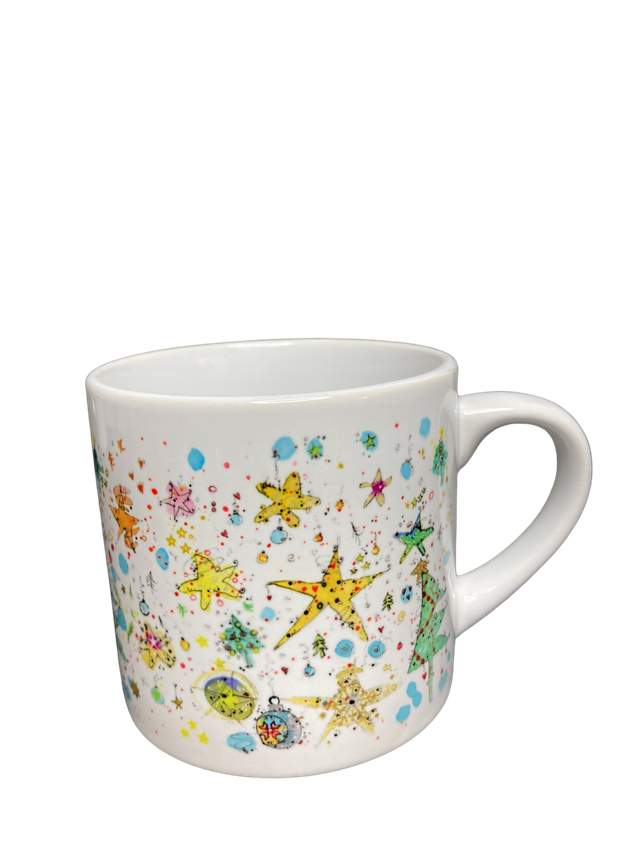 Keramiktasse "Weihnachtssterne"