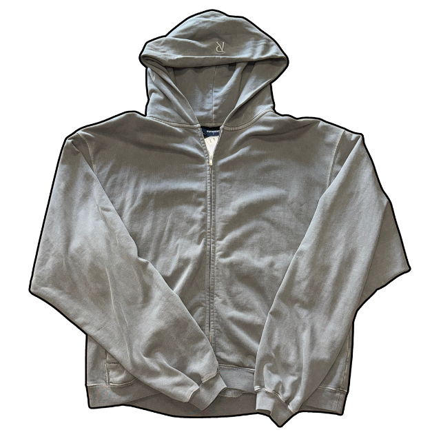 Represent Blank Zip-Up Hoodie Grey - S