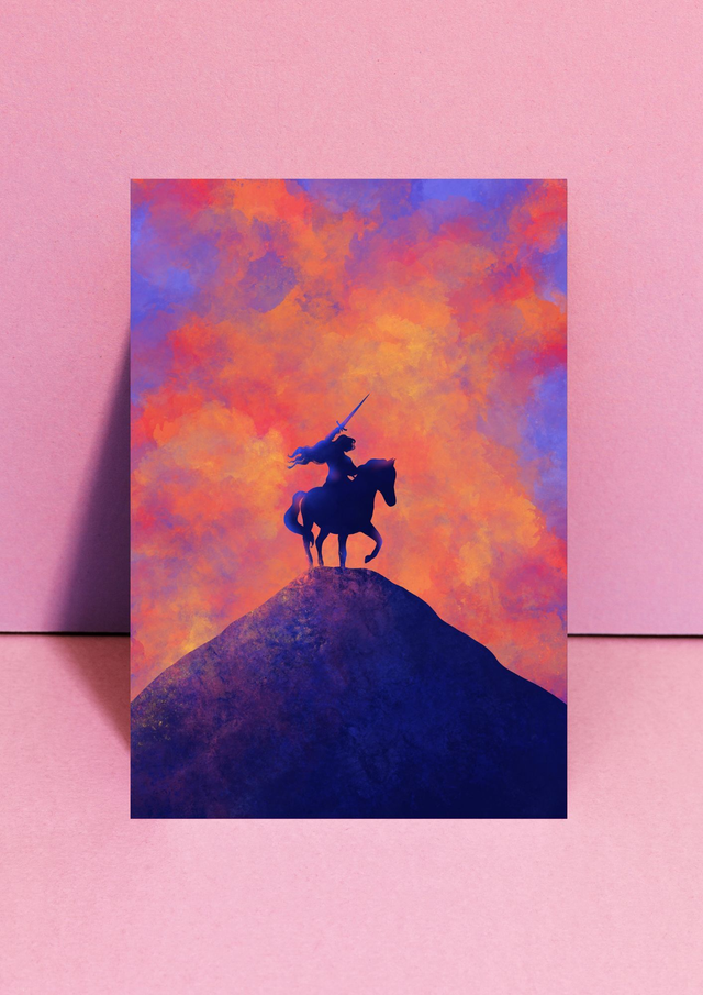 Print Chevaleresse sur la colline