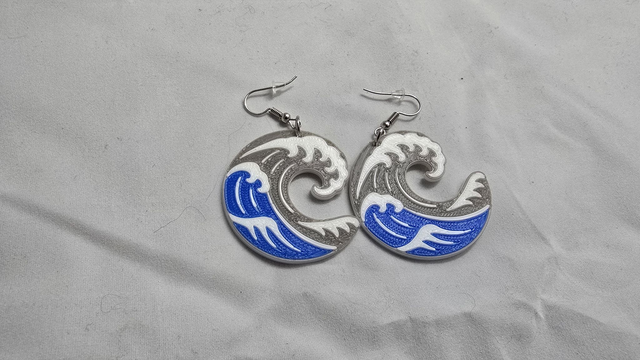 Boucles d'oreilles Vagues