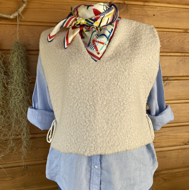 Santocha – Débardeur femme réversible fleur fait main S/M