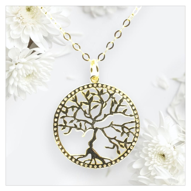 "Arbre de vie" - Collier argent 925 plaqué or