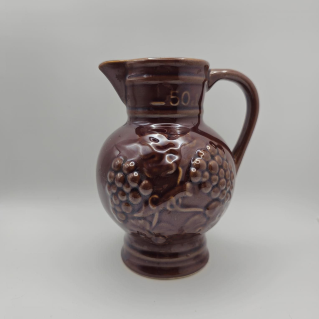 Pichet rustique 0.5L décor grappes