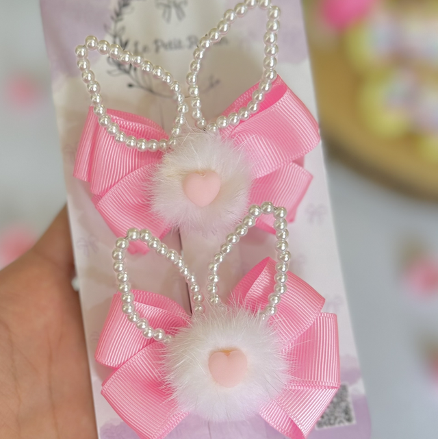 Paire de barrettes des oreilles de lapin 🐰 