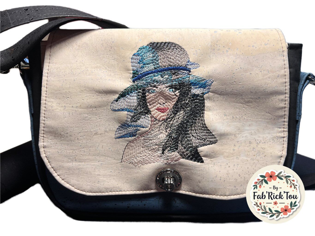 Sac Besace Bellissima femme au chapeau