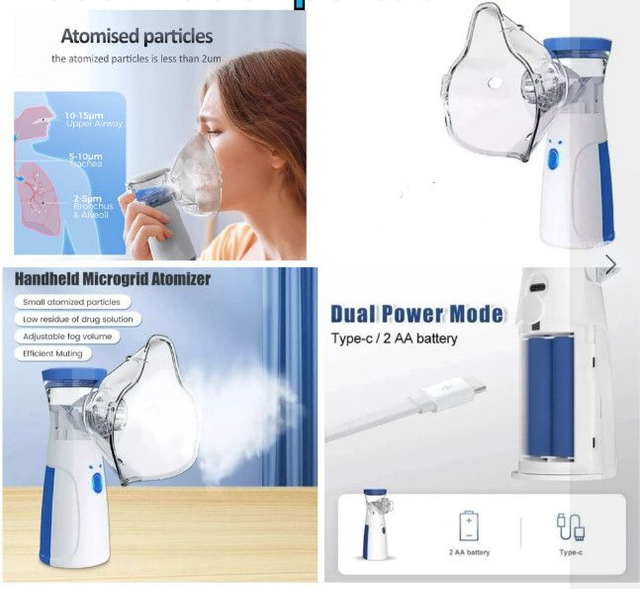 INHALATEUR portable est conçu pour soulager les problèmes respiratoires et respiratoires tels que l'asthme, la pneumonite, la bronchite