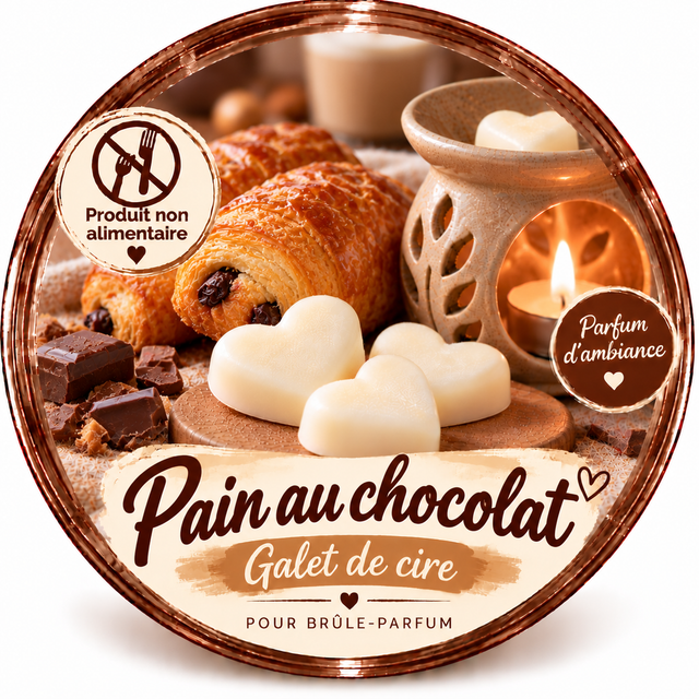 Galet de cire - Pain au chocolat