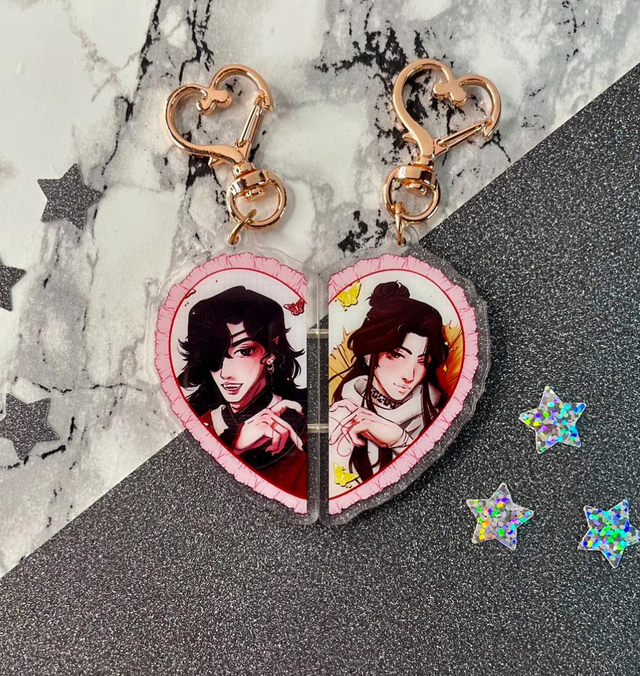 Hualian Heart Magnet Keychains