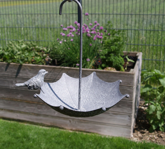 Mangeoire à oiseaux - Parapluie - Métal