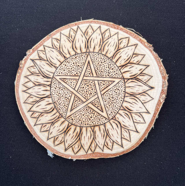 Pentacle in a sunflower 