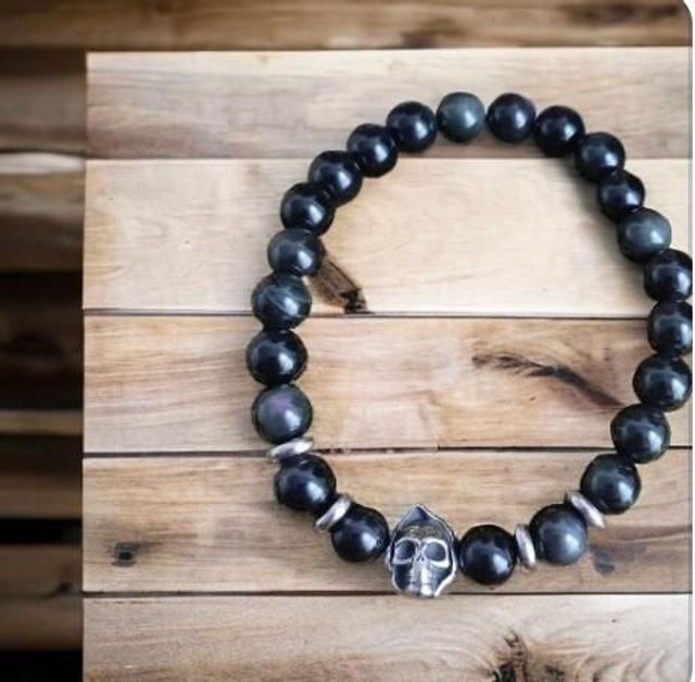 Bracelet Obsidienne Œil Céleste - Protection Ultime & Force Intérieure