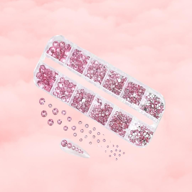 12 Grid Pink Gems