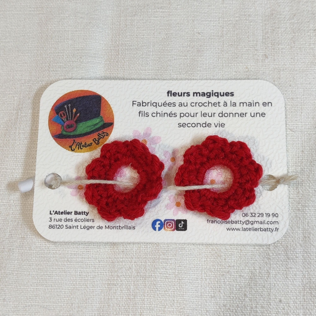 Fleurs duo Anémonettes Rouges et Blanches 