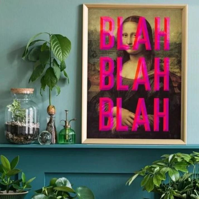 Moaning Mona Blah Blah Blah Print