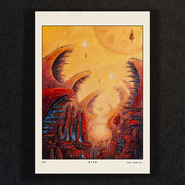 #0114-HIVE N°5- PRINT -technique mixte