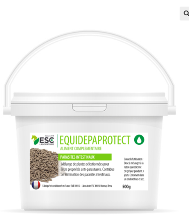 EQUIDEPAPROTECT – Parasites intestinaux cheval – Complément enrichi à base de plantes