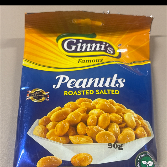Ginni’s Peanuts Roasted Salted 90g 