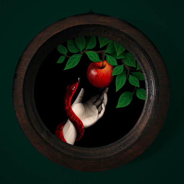 Cadre "Le fruit défendu, détail N•2"