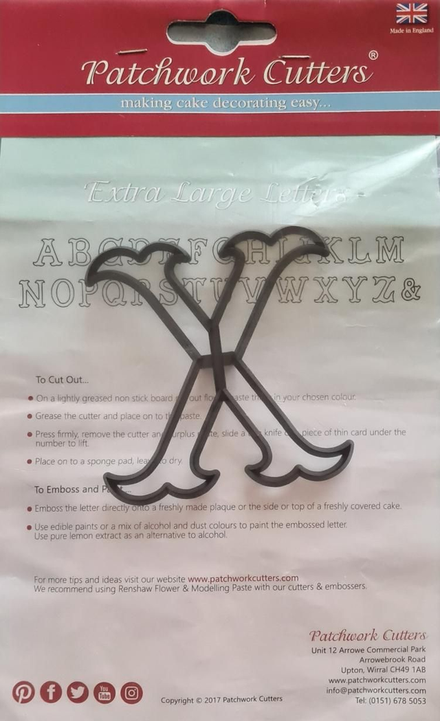 Patchwork Cutters Marion Frost extra large letters X