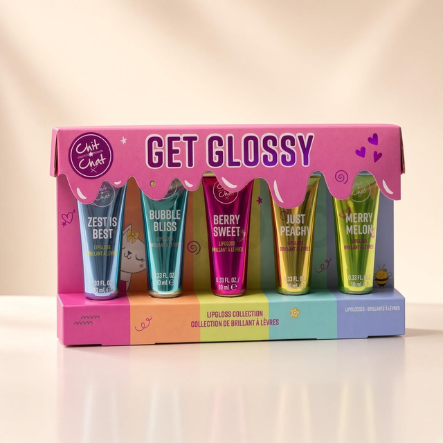 Chit Chat Get Glossy Lip Gloss Collection 5pcs Gift Set | Lip Gloss
