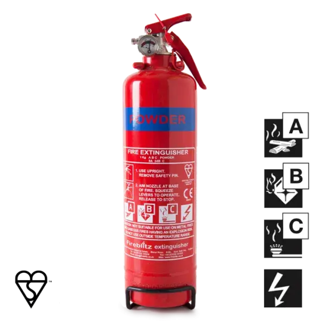 Fireblitz Fire Extinguisher - 8A 34B C Dry Powder, 1kg