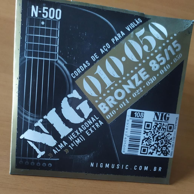 Encordoamento Violão 010 Aço N500 Nig