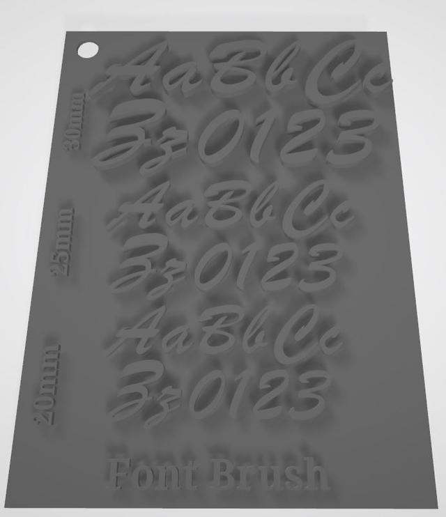 Letterstamps Set 62-teilig Font Brush