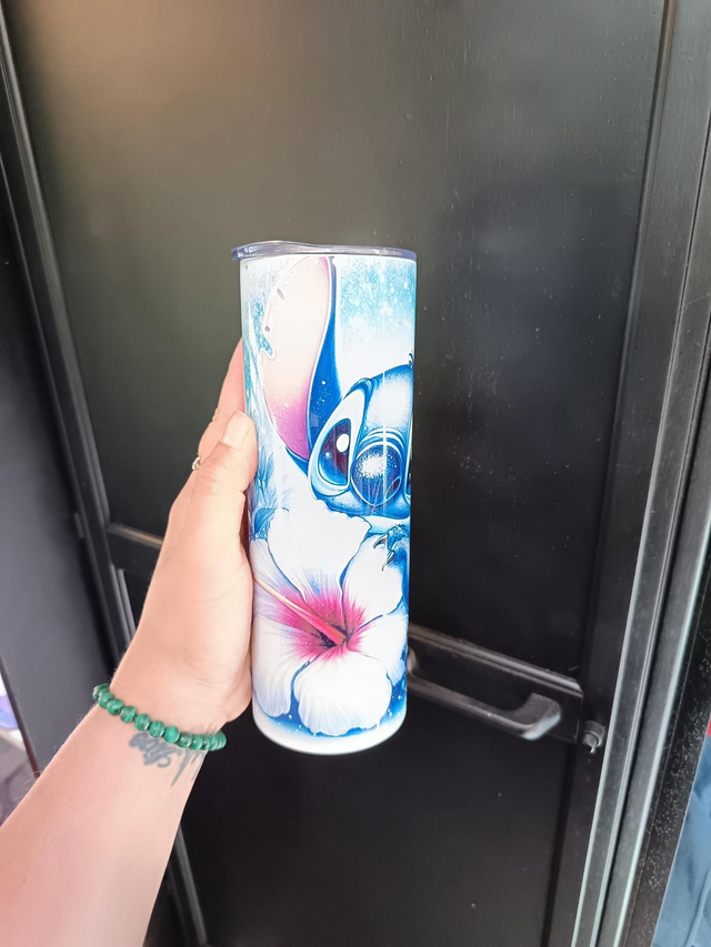 Tumbler stitch fleurs 