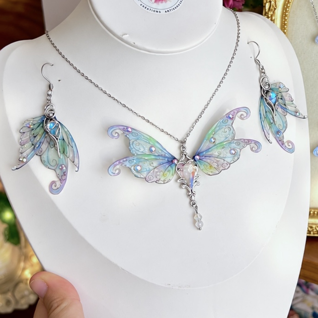 Crystaline de coton - parure argent