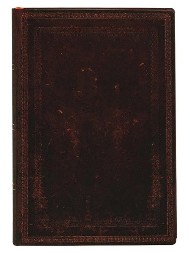 Paperblanks Notizbuch Schwarzes Marokkoleder Schlicht
