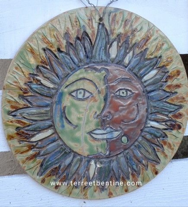 CERCLE SOLEIL en grès - Avec Trou - Vendu