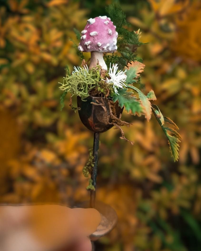 Calice enchanté - Sculpture fantastique 